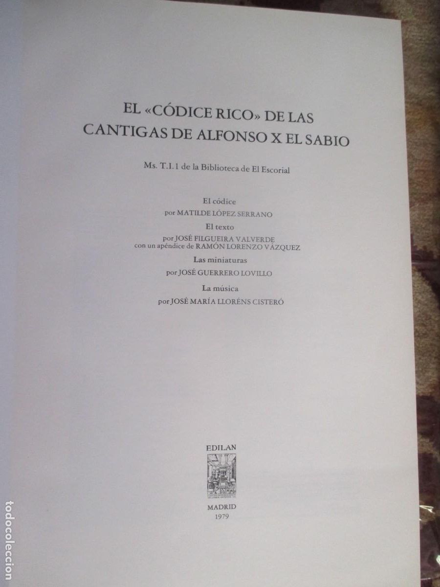 Libros: ALFONSO X EL SABIO Cantigas de Santa Mar&iacute;a ( Facsimil + complemento) W41436 - Foto 5