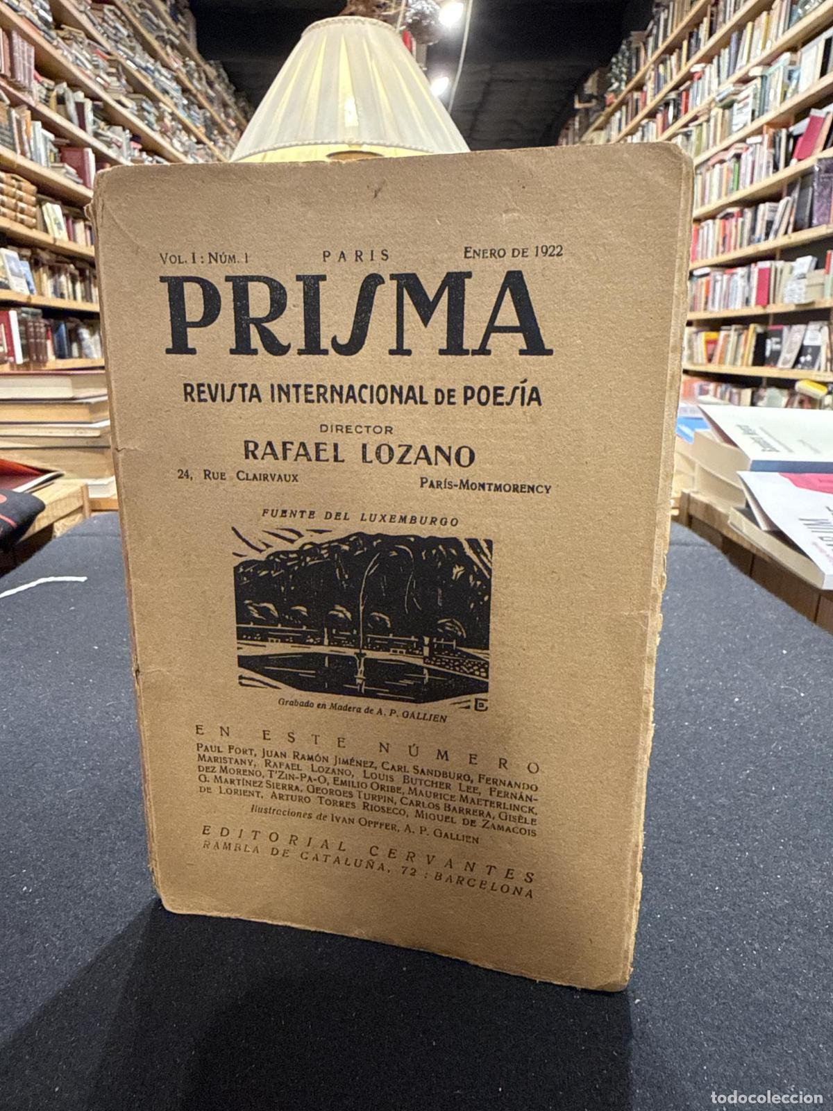 Libros: PRISMA. vol I num 1 . Par&iacute;s. Enero 1922. revista internacional de poes&iacute;a - VVAA