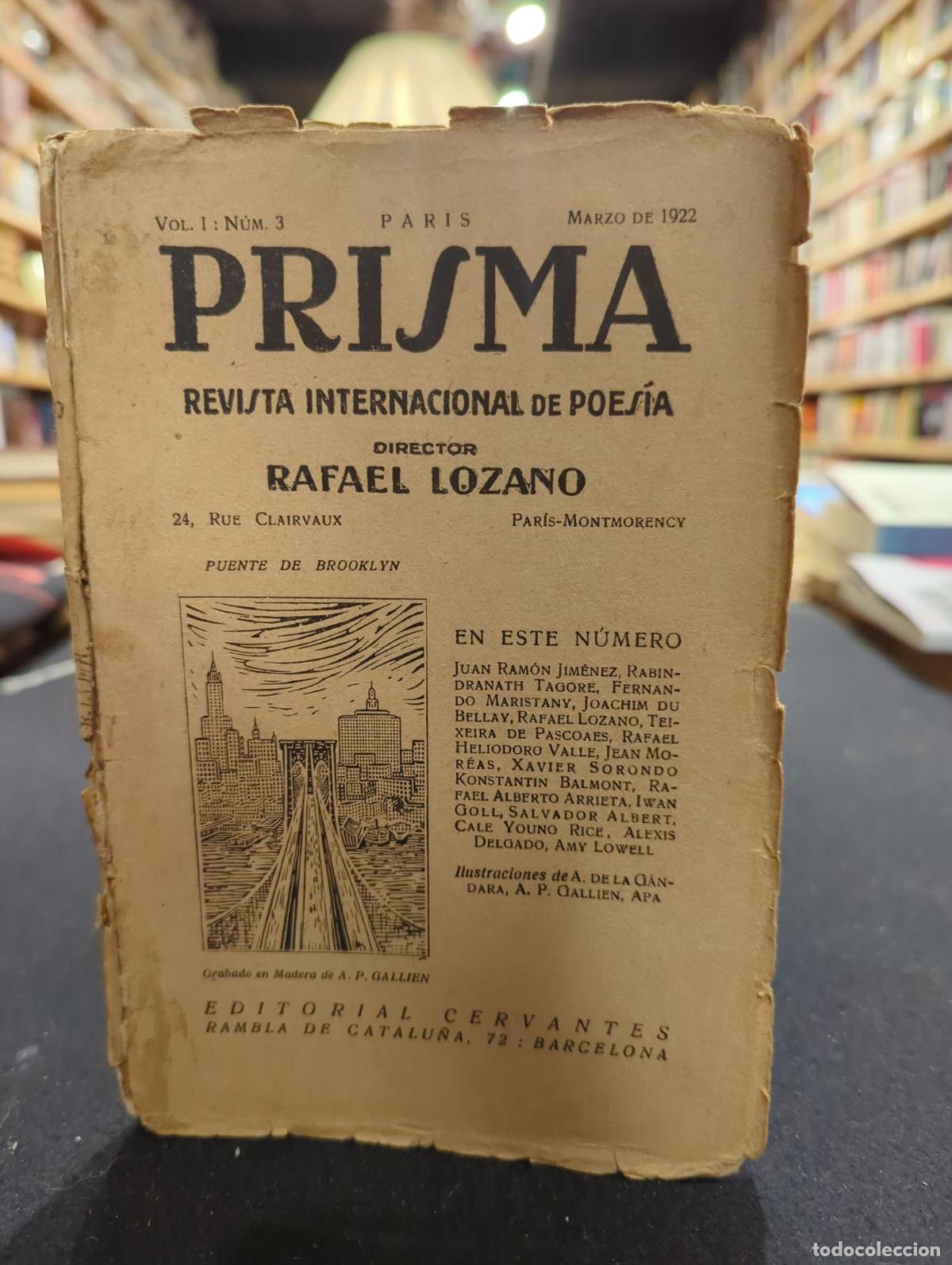 Libros: PRISMA. vol I num 3 . Par&iacute;s. Marzo 1922. revista internacional de poes&iacute;a - VVAA