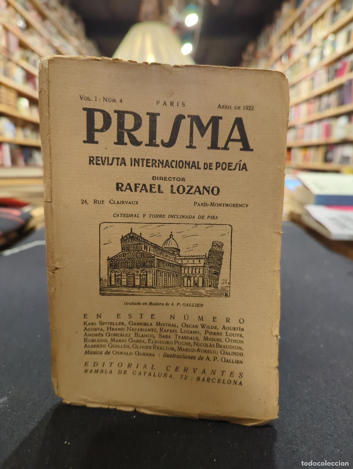 Libros: PRISMA. vol I num 4 . Par&iacute;s. Abril1922. revista internacional de poes&iacute;a - VVAA