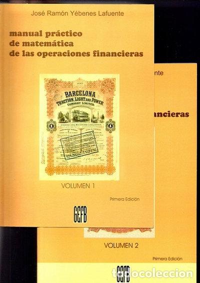 Livres: Manual pr&aacute;ctico de matem&aacute;tica de las operaciones financieras- 9788492099221