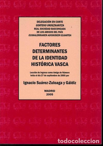 Libros: Factores determinantes de la identidad hist&oacute;rica vasca- 9788489318076