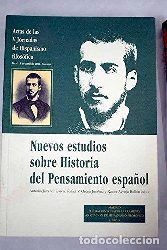 Libros: Nuevos estudios sobre historia del pensamiento espa&ntilde;ol- 9788493273934