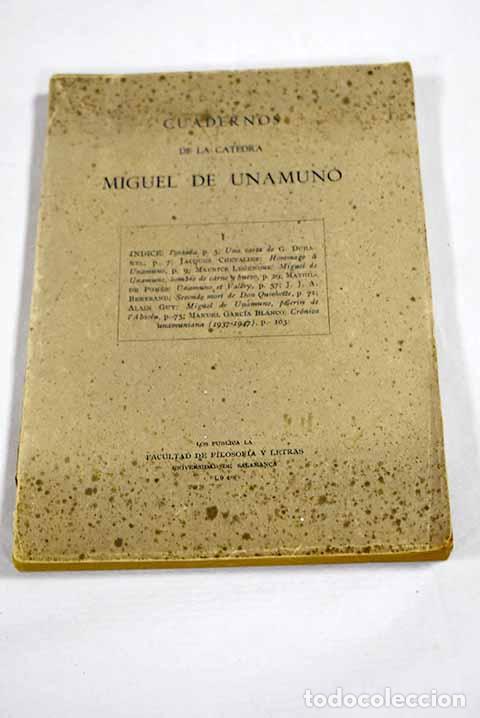 Libros: Cuadernos de la catedra: Miguel de Unamuno