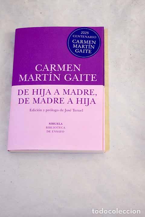 Libros: De hija a madre, de madre a hija.- Mart&iacute;n Gaite, Carmnen