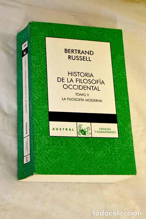 Libros: Historia de la filosof&iacute;a occidental, tomo 2. La filosof&iacute;a moderna.- Russell, Bertrand