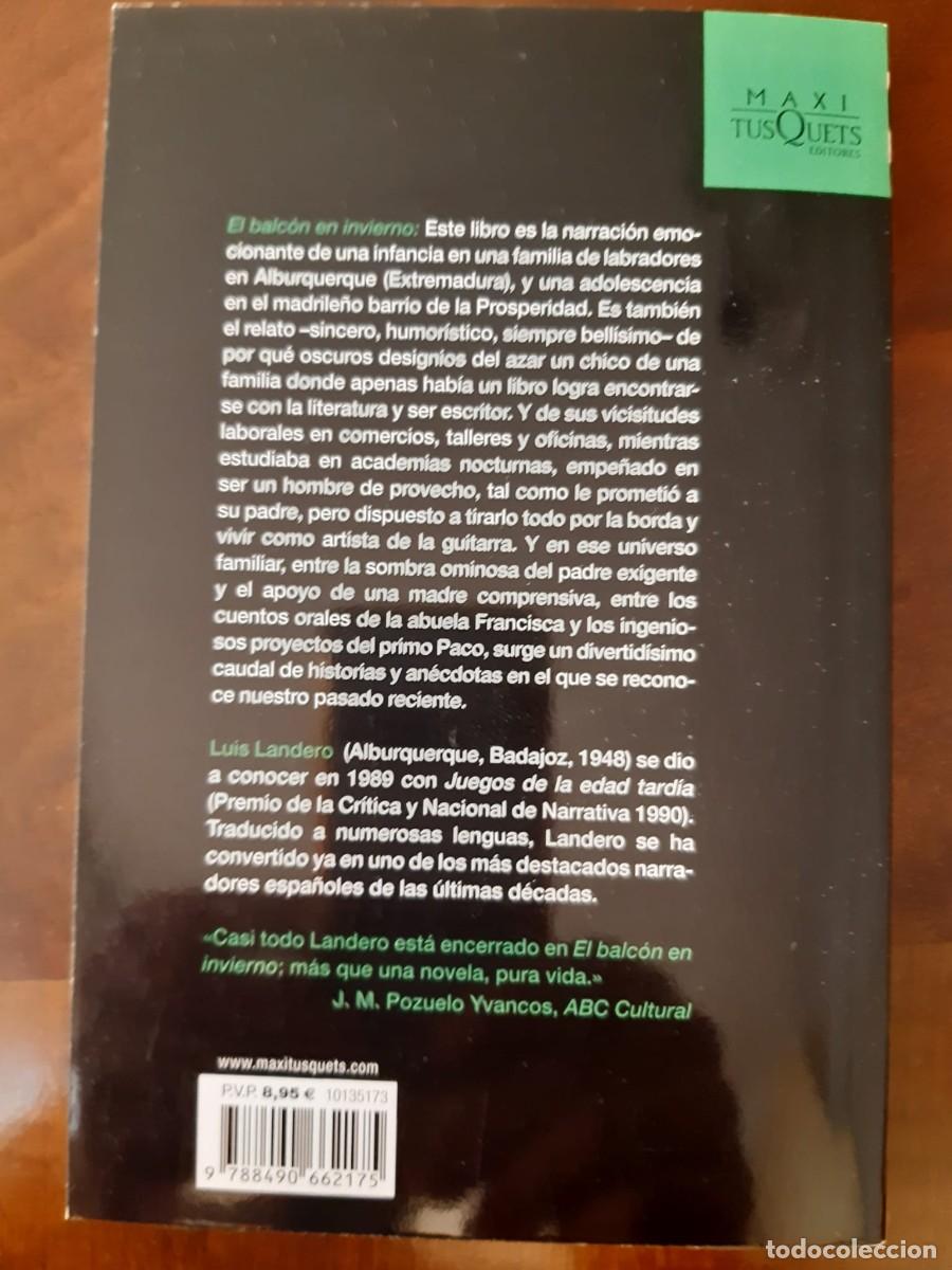 Libros: EL BALC&Oacute;N EN INVIERNO. Luis Landero - Foto 2
