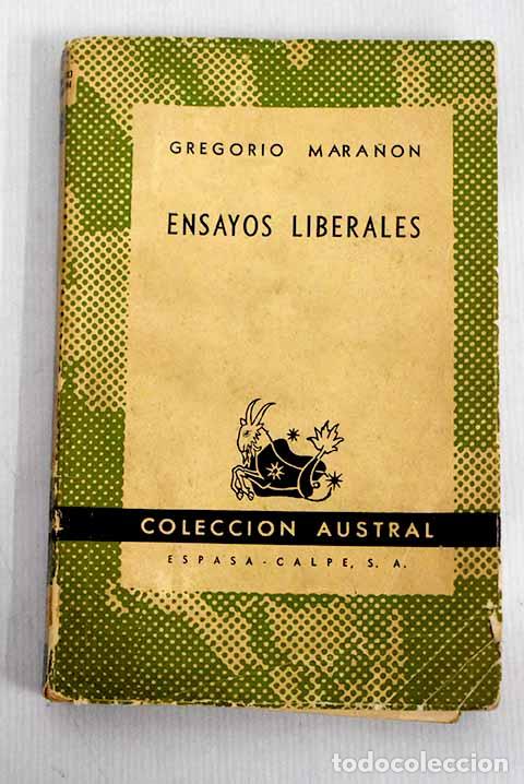 Libros: Ensayos liberales: Mara&ntilde;&oacute;n, Gregorio.- Mara&ntilde;&oacute;n, Gregorio