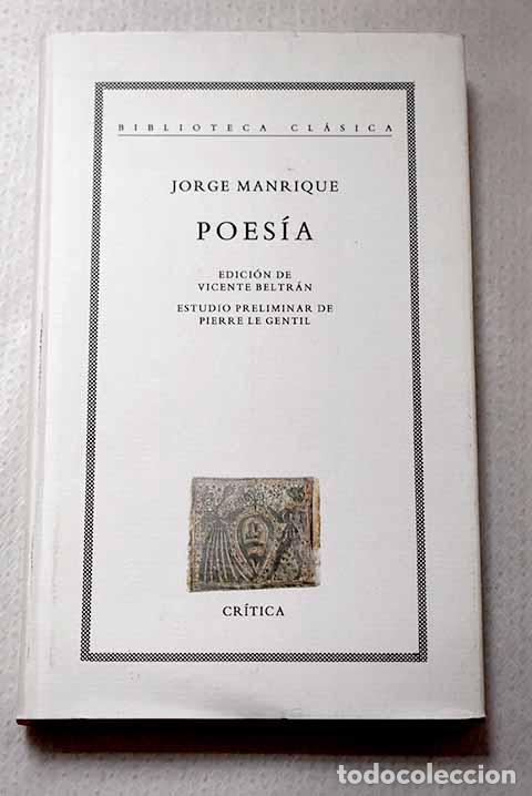 Libros: Poes&iacute;a: Manrique, Jorge.- Manrique, Jorge