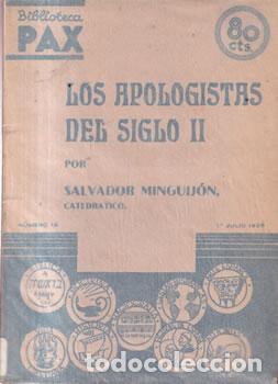 Libros: Los apologistas del siglo II - Salvador Minguij&oacute;n