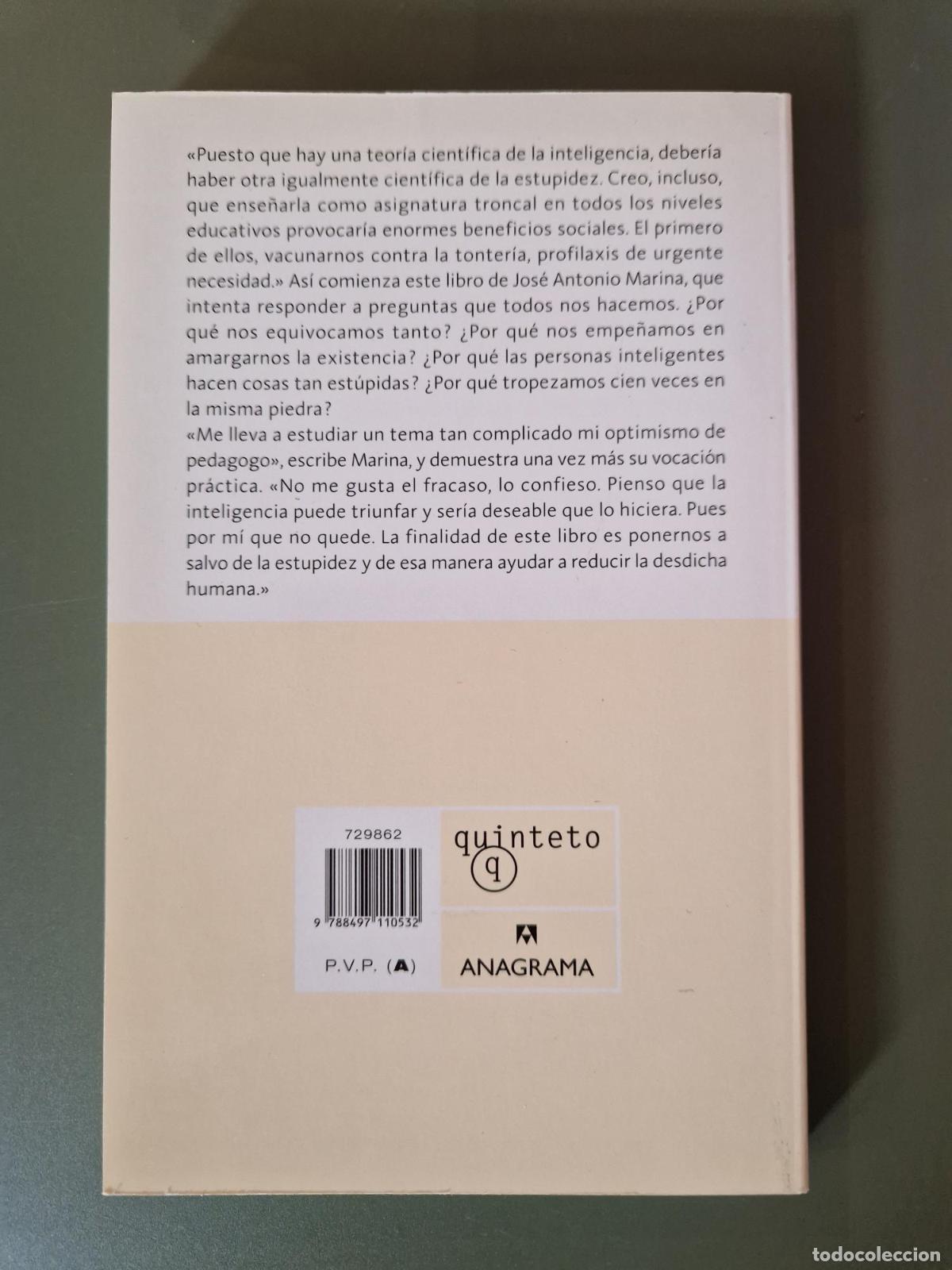 Libros: La inteligencia fracasada - Jos&eacute; Antonio Marina - Foto 3