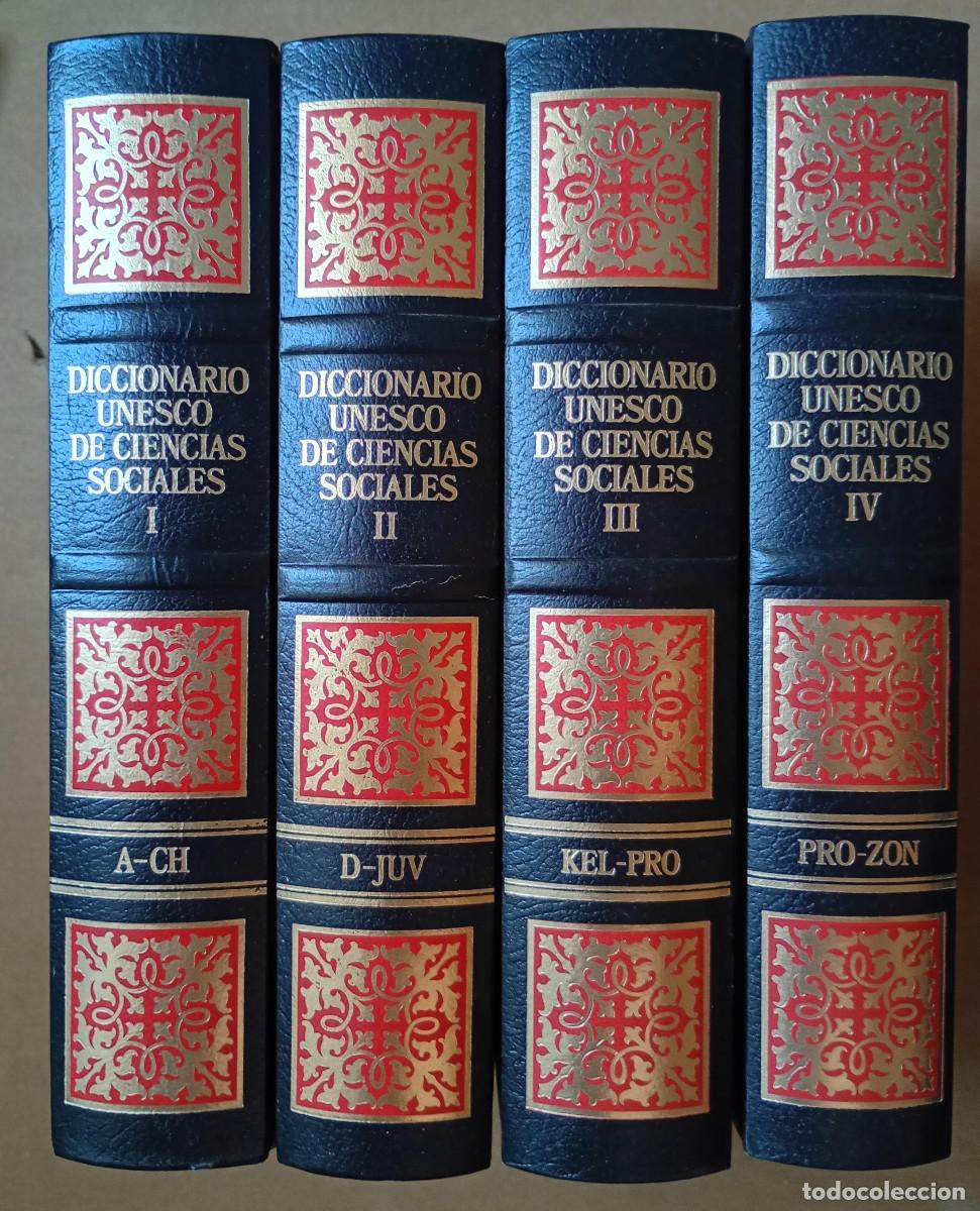 Libri di seconda mano: DICCIONARIO UNESCO DE LAS CIENCIAS SOCIALES - 4 TOMOS - PLANETA AGOSTINI - 1988 - COMO NUEVO