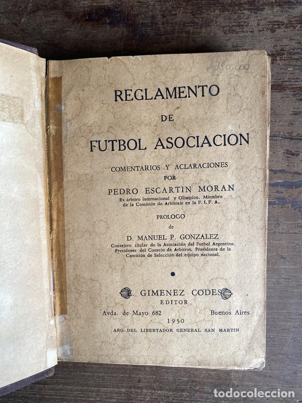 Livres: Reglamento de Futbol Asociacion - Escartin Moran Pedro
