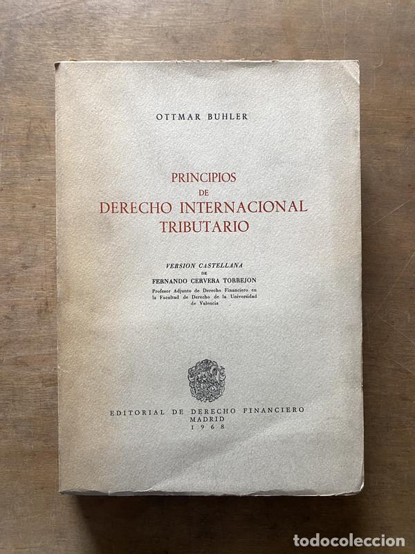 books: Principios de Derecho Internacional Tributario - Buhler Ottmar