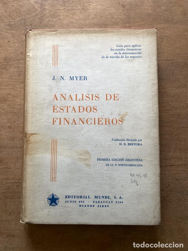 B&uuml;cher: Analisis de Estados Financieros - Myer J. N.