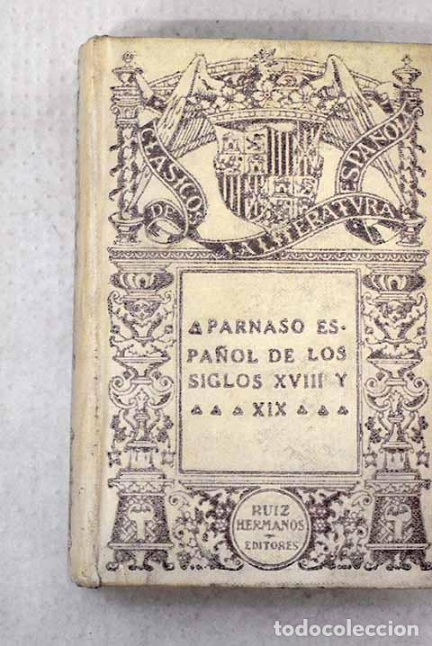 Libros: Parnaso espa&ntilde;ol de los siglos XVIII y XIX