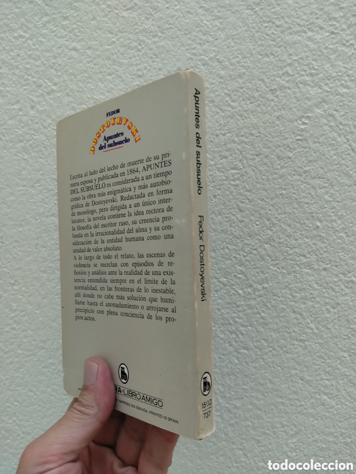 Libros: FEDOR DOSTOYEVSKI. APUNTES DEL SUBSUELO. ED. BRUGUERA. - Foto 2
