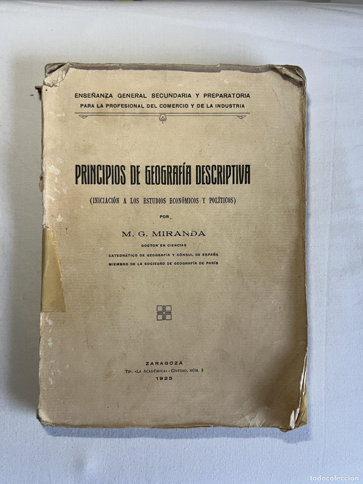 Libros: Principios de Geograf&iacute;a Descriptiva - M.G. Miranda - M.G. Miranda