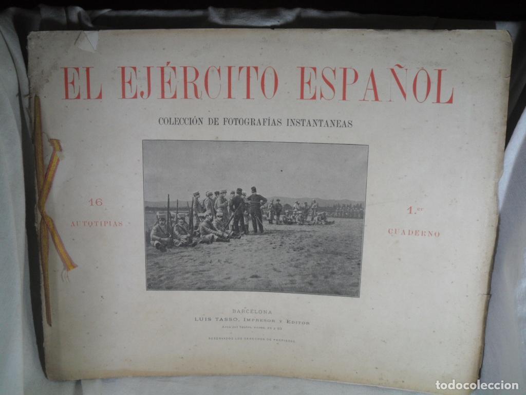 Libros: EL EJERCITO ESPA&Ntilde;OL COLECCION DE FOTOGRAFIAS INSTANTANEAS 10 CUADERNOS 160 AUTOTIPIAS - VARIOS