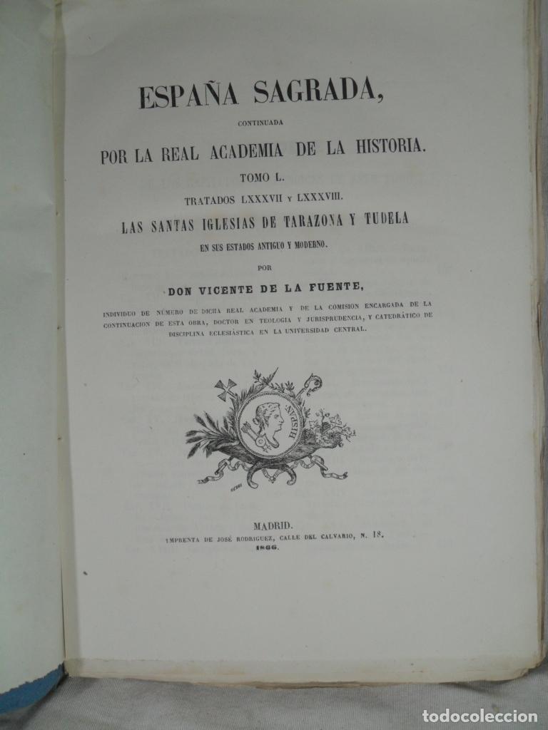 Livres: ESPA&Ntilde;A SAGRADA TOMO L LAS SANTA SIGLESIAS DE TARAZONA Y TUDELA - VICENTE DE LA FUENTE