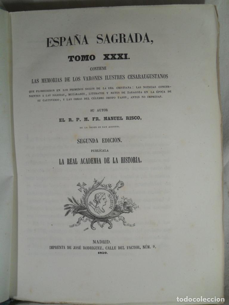 Livres: ESPA&Ntilde;A SAGRADA TOMO XXI LAS MEMORIAS DE LOS VARONES ILUSTRES CESARAUGUSTANOS - MANUEL RISCO