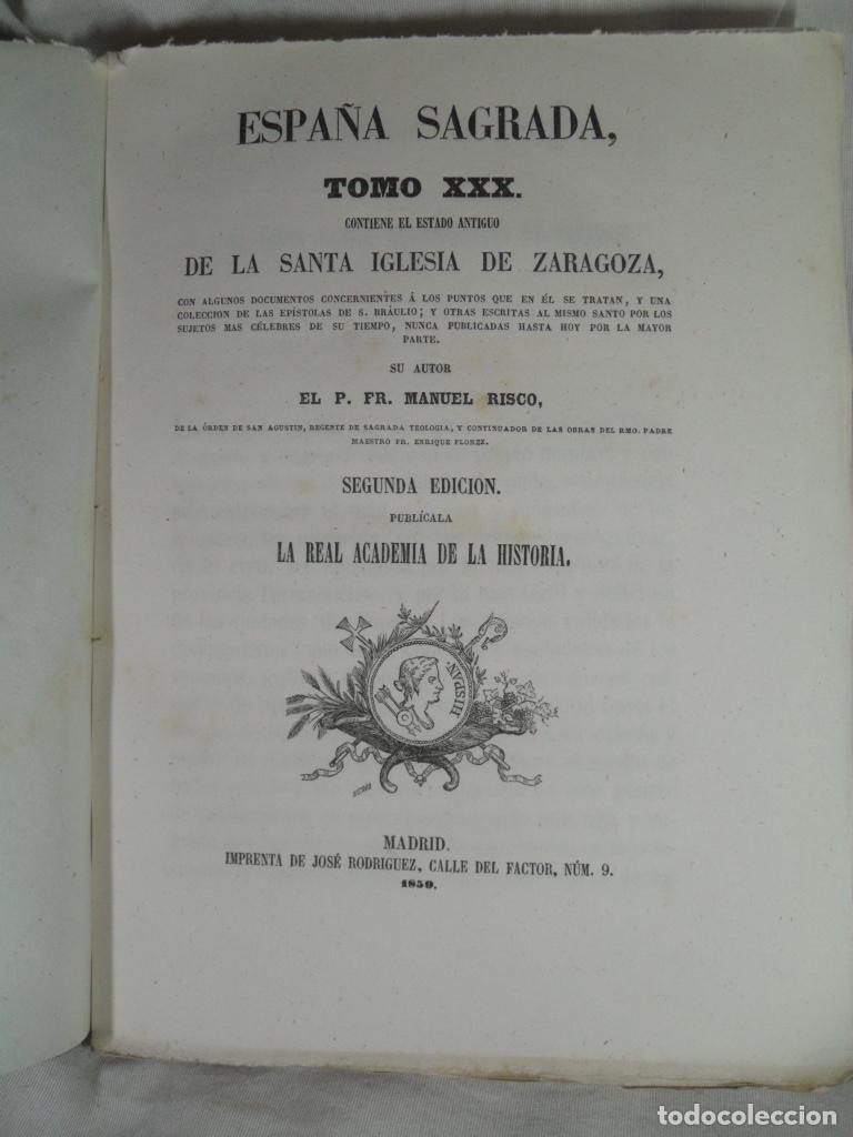 B&uuml;cher: ESPA&Ntilde;A SAGRADA TOMO XXX SANTA IGLESIA DE ZARAGOZA - MANUEL RISCO