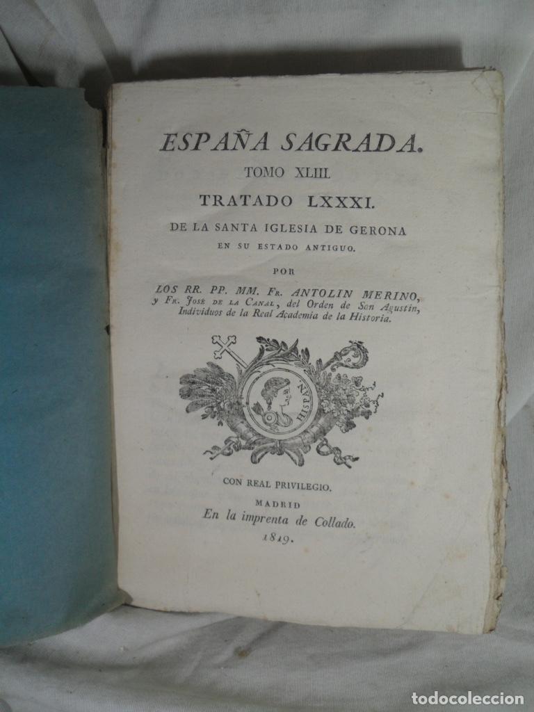 Livres: ESPA&Ntilde;A SAGRADA TOMO XLIII IGLESIA DE GERONA - ANTOLIN MERINO