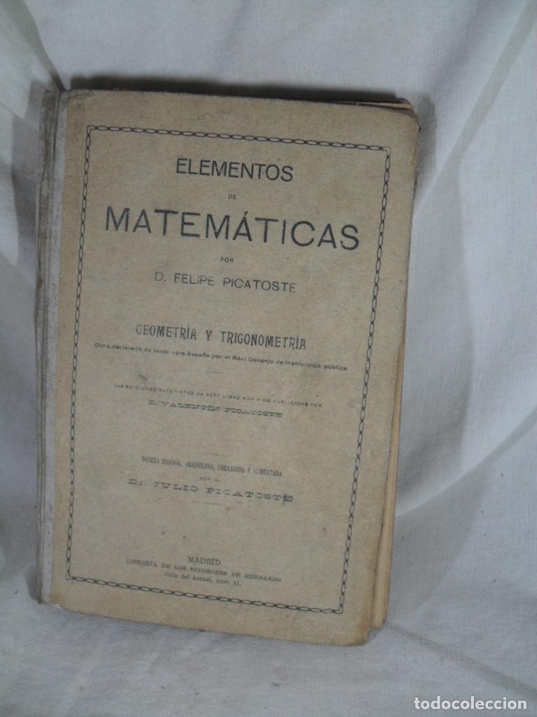 Livres: ELEMENTOS DE MATEMATICAS - FELIPE PICATOSTE