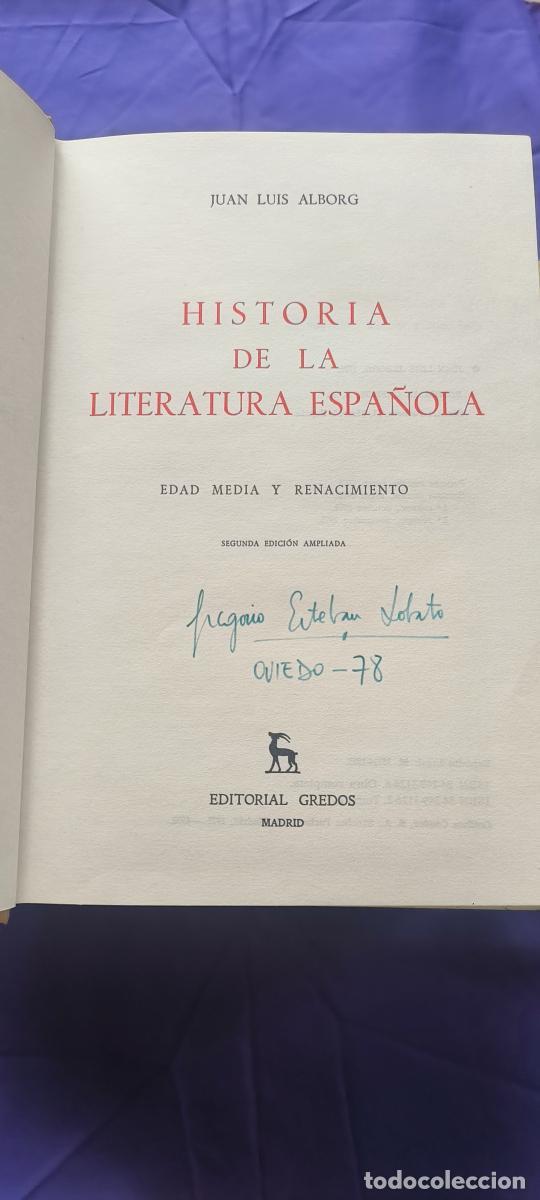 Libri di seconda mano: Historia de la Literatura Espa&ntilde;ola - Alborg, Juan Luis