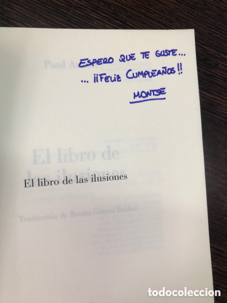 Libros: EL LIBRO DE LAS ILUSIONES PAUL AUSTER ANAGRAMA PANORAMA DE NARRATIVAS - Foto 3
