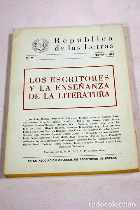 Libros: Republica de las Letras. N&ordm; 15