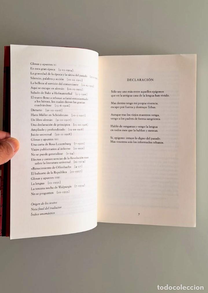 Libros: La antorcha, Karl Kraus, Acantilado - Foto 5