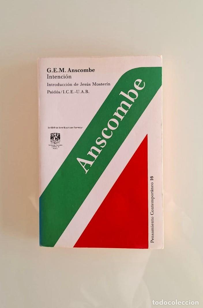 Libros: Intenci&oacute;n, Anscombe, Paidos