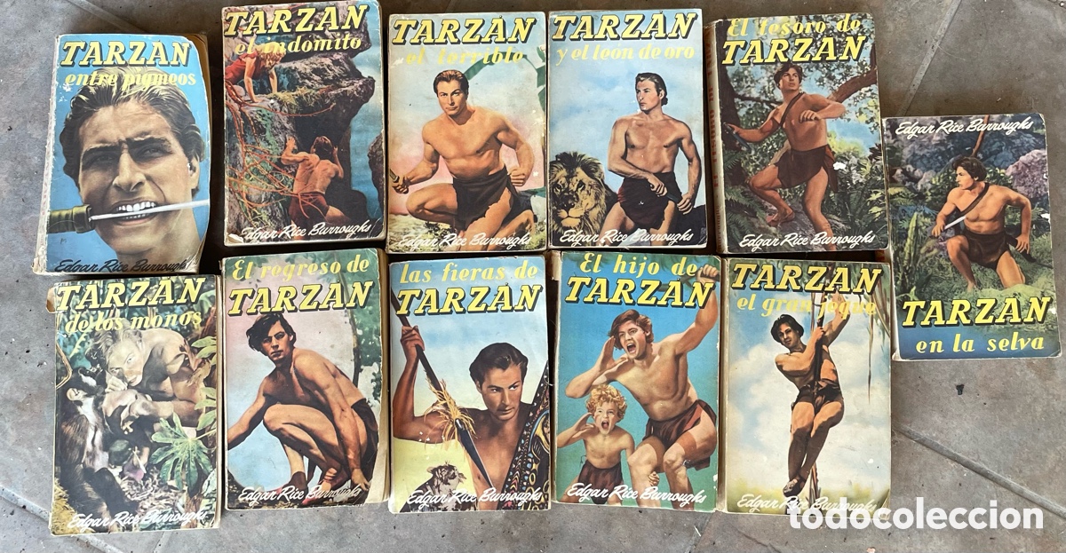 Libros: Lote 11 libros Tarz&aacute;n - Edgar Rice Burroughs - Colecci&oacute;n cl&aacute;sica vintage