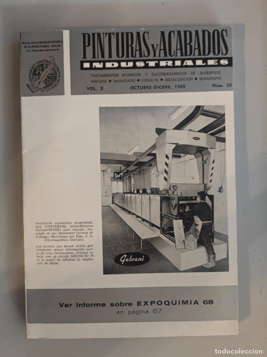 Libri di seconda mano: Pinturas y acabados industriales n&ordm; 50 - Octubre-Diciembre 1968. - VV. AA. TDK748