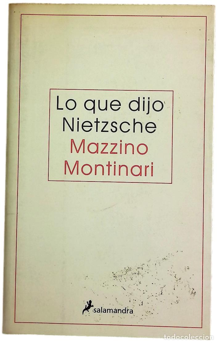 Libros: Lo que dijo Nietzsche - Montinari, Mazzino