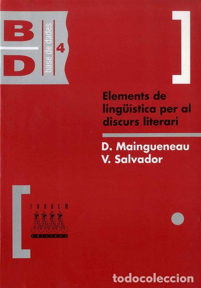 Libros: Elements de ling&uuml;&iacute;stica per al discurs literari- 9788481310368