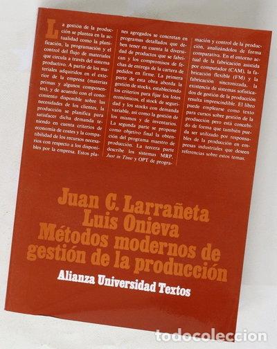 Libros: M&eacute;todos modernos de gesti&oacute;n de la producci&oacute;n- 9788420681221