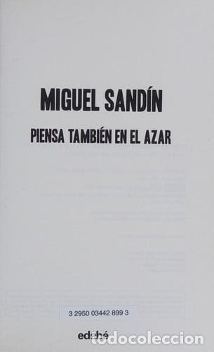 Libri di seconda mano: PIENSA TAMBI&Eacute;N EN EL AZAR, DE MIGUEL SAND&Iacute;N - Miguel Sand&iacute;n - Miguel Sand&iacute;n