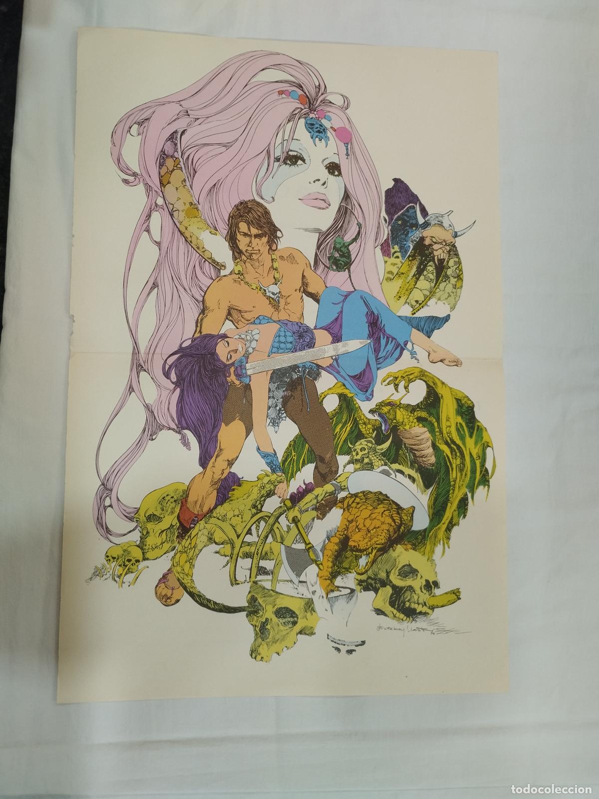 Libros: ANTIGUO POSTER / OLD POSTER: Fantas&iacute;a Heroica (Sword & Sorcery) ESTEBAN MAROTO 1970 - Sin autor
