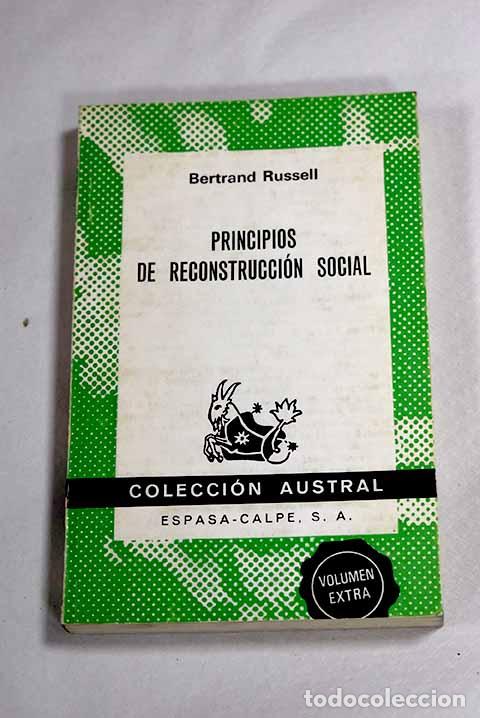 Livros em segunda m&atilde;o: Principios de reconstrucci&oacute;n social.- Russell, Bertrand