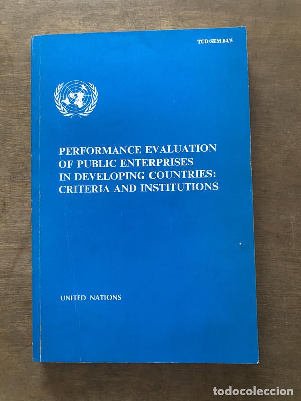 Libros: Performance Evaluation of Public Enterprises in Developing Countries: Criteria and Institutions - -