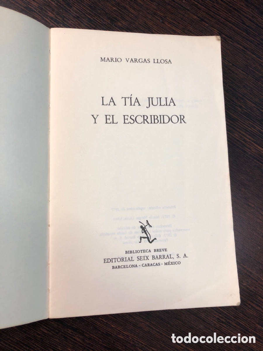 B&uuml;cher: LA TIA JULIA Y EL ESCRIBIDOR MARIO VARGAS LLOSA BIBLIOTECA BREVE EDITORIAL SEIX BARRAL
