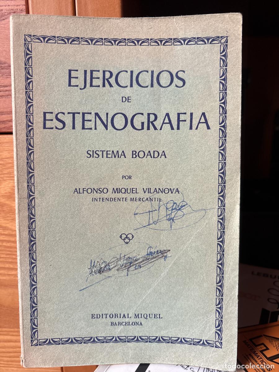 Livros em segunda m&atilde;o: Ejercicios de Estenograf&iacute;a. Sistema Boada - Alfonso Miquel Vilanova tdk391