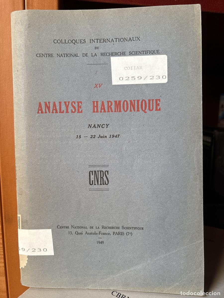 Livros em segunda m&atilde;o: Analyse harmonique. Nancy 15-22 juin 1947 - tdk391