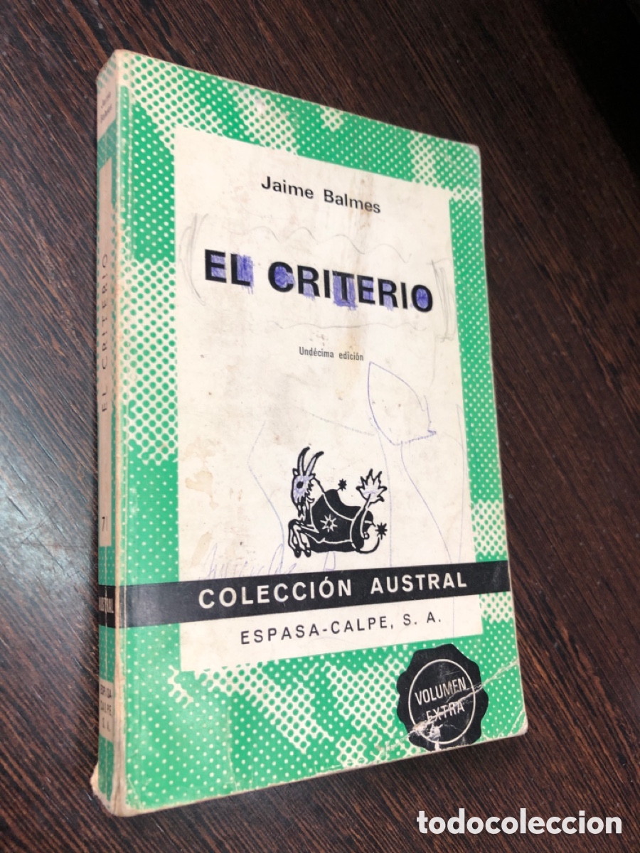 Livros em segunda m&atilde;o: EL CRITERIO JAIME BALMES COLECCION AUSTRAL ESPASA CALPE