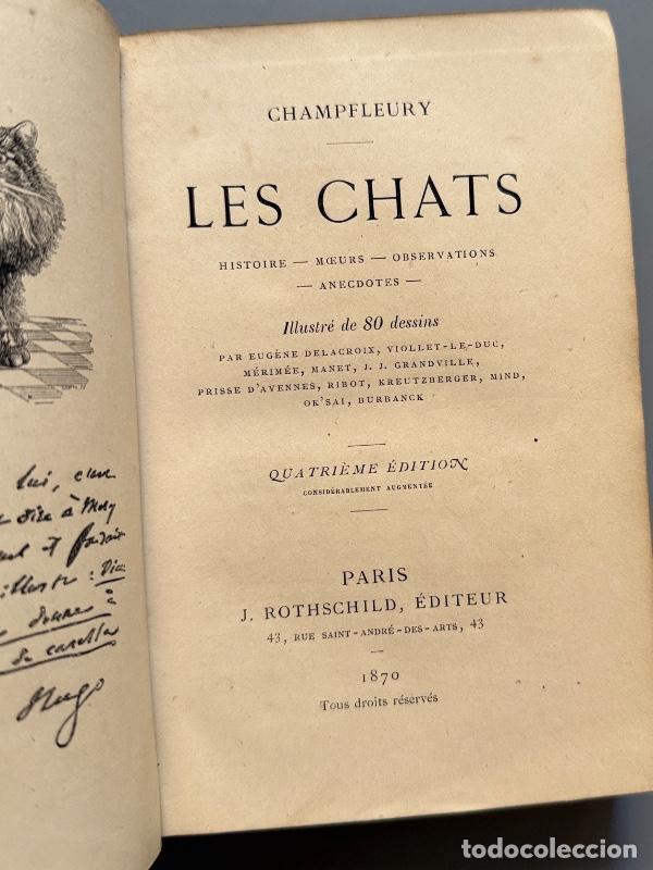 Les chats, Champleury - J. Rothschild &Eacute;diteur, 1870