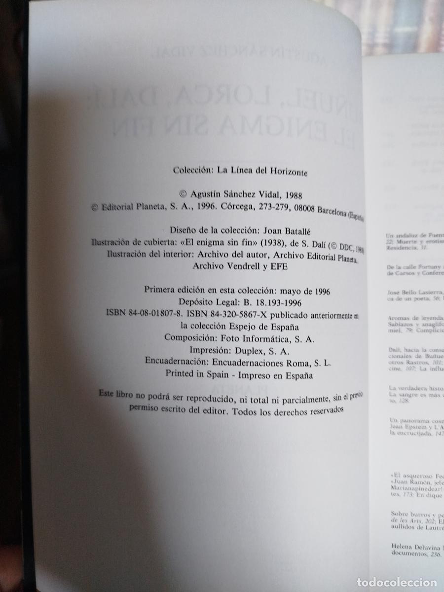Libros: Bu&ntilde;uel, Lorca, Dal&iacute;: el enigma sin fin - S&aacute;nchez Vidal, Agust&iacute;n. - Foto 6