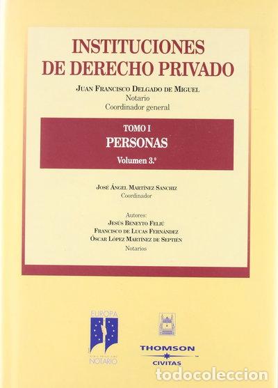 Libros: Instituciones de derecho privado. Tomo I. Personas, volumen 3&ordm;- 9788447021970