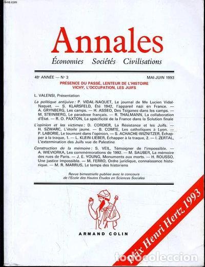 B&uuml;cher: Annales: &Eacute;conomies, Soci&eacute;t&eacute;s, Civilisations - Mai-Juin 1993- 9782200905927